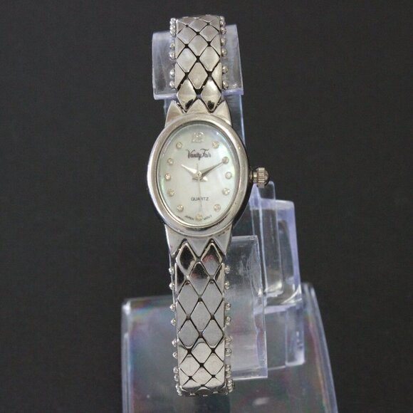 Vintage Ladies Vanity Fair Quartz Watch Mother Of Pearl Dial Stainless Bracelet - Picture 3 of 13